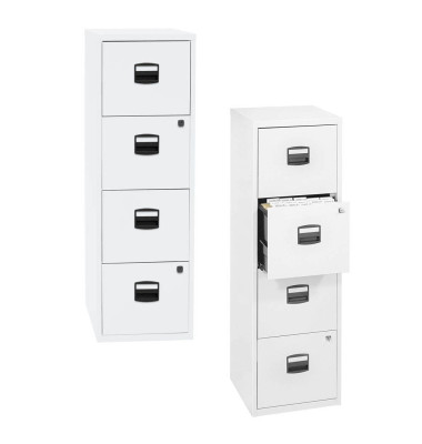 H&auml;ngeregistraturschrank PFA4F-696 PFA 4, verkehrswei&szlig;, 4 Schubladen, 1-bahnig