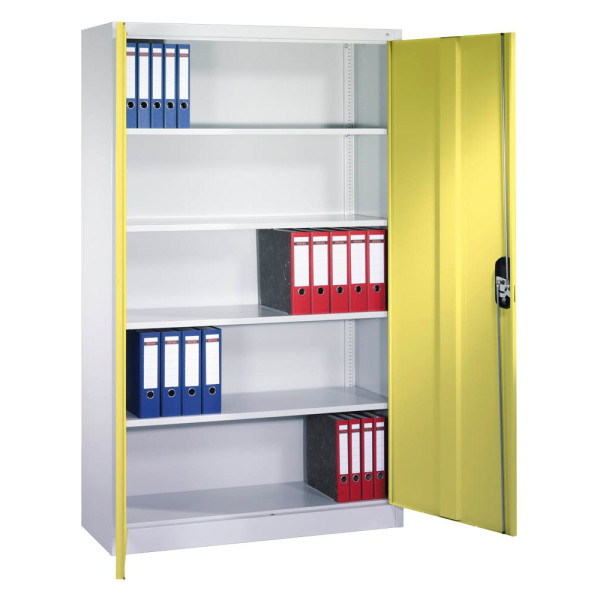 4057706920459 - CP Stahlschrank C 2000 Acurado 9460-000 lichtgrau schwefelgelb 1200 x 400 x 1950 cm aufgebaut 4057706920459 - CP Stahlschrank C 2000 Acurado 9460-000 lichtgrau schwefelgelb 1200 x 400 x 1950 cm aufgebaut