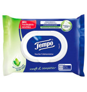 Toilettenpapier feucht, Sanft & Sensitiv, Aloe Vera, 836194, 1-lagig, wei&szlig;, 42 Blatt / Packung,