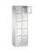 Schließfachschrank S 2000 Classic 8020-205, Metall, 2 Abteile mit 10 Fächern, abschließbar, 61x180cm (BxH), lichtgrau