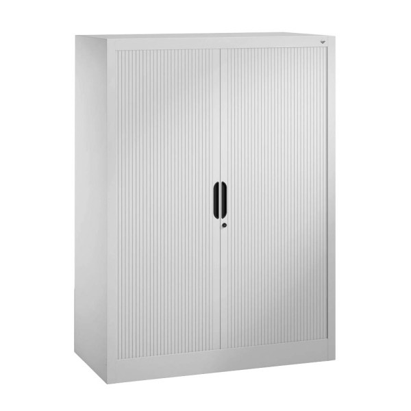 4050646266465 - Rollladenschrank mit Horizontal-Jalousie HxBxT 1345 x 1000 x 420 mm 3 Fachböden 35 Ordnerhöhen lichtgrau C+P