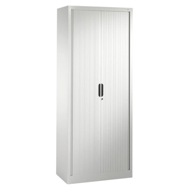 4025314274837 - Rollladenschrank mit Horizontal-Jalousie HxBxT 1980 x 800 x 420 mm 4 Fachböden 5 Ordnerhöhen lichtgrau C+P