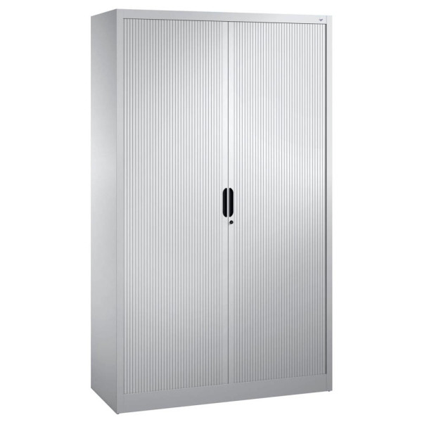4050646269800 - Rollladenschrank mit Horizontal-Jalousie HxBxT 1980 x 1200 x 420 mm 4 Fachböden 5 Ordnerhöhen weißaluminium C+P