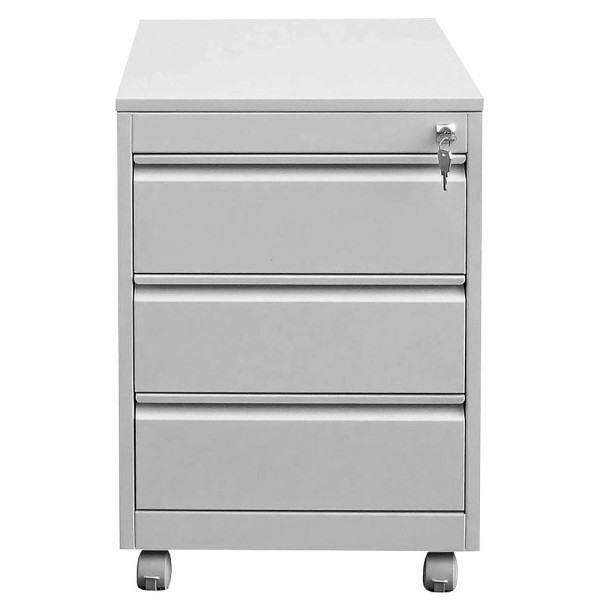 SZ Metall Rollcontainer 63733, lichtgrau, 3 Schubladen, Stahl, abschließbar 4260532280646 SZ Metall