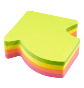 Haftnotizen 5827-39, Pfeil, 70x70mm, gelb/grün/pink/orange, Pfeil