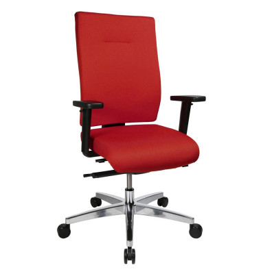 Bürostuhl Sitness 70, rot / silber, mit Armlehnen, bis 110kg