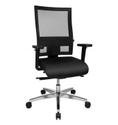 Bürostuhl Sitness 60, schwarz / silber, mit Armlehnen, bis 110kg