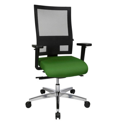 Bürostuhl Sitness 60, grün / silber, mit Armlehnen, bis 110kg