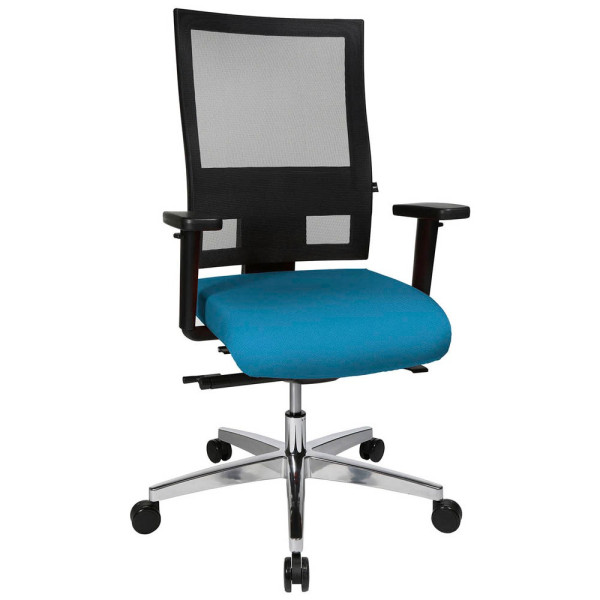 4014296559537 - Bürostuhl Sitness 60 hellblau   silber mit Armlehnen bis 110kg 4014296559537 Topstar