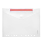 Dokumententasche Index 40165-04, A4, transparent farblos, Polypropylen (PP), Klettverschluss