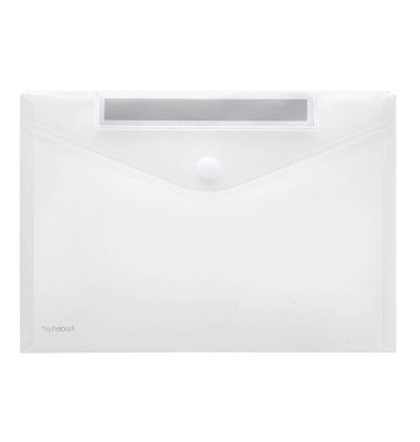 Dokumententasche Index 40161-04, A4, transparent farblos, Polypropylen (PP), Klettverschluss