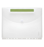 Dokumententasche Index 40166-04, A4, transparent farblos, Polypropylen (PP), Klettverschluss