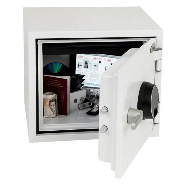 5032548003354 - Feuerschutztresor FS1281F MKII FS1281F Titan 19 l 30kg signalweiß mit Fingerabdruckschloss Stahl 5032548003354 Phoenix Safe