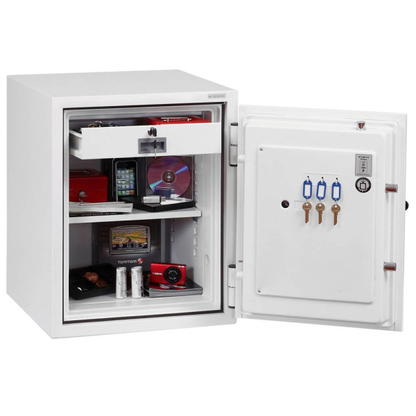 5032548000438 - Feuerschutztresor FS0441K FS0441K Fire Fighter II 63 l 93kg signalweiß mit Zylinderschloss Stahl 5032548000438 Phoenix Safe