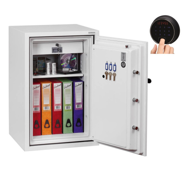 5032548001909 - Feuerschutztresor FS0442F FS0442F Fire Fighter II 84 l 120kg signalweiß mit Fingerabdruckschloss Stahl 5032548001909 Phoenix Saf