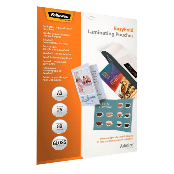 0043859730865 - Laminierfolien Admire EasyFold 5602001 A3 303x426mm 80mic x2 glänzend 0043859730865 25 Stück