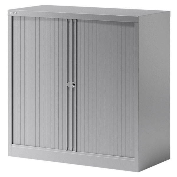 Bisley Rollladenschrank ESSENTIALS YETB10101SSL355, abschließbar, 2 OH, silber, 100x100x47cm (BxHxT) 5020073792140 Bisley