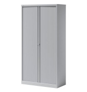 BISLEY Rollladenschrank grau 4 Fachböden
