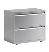 H&auml;ngeregistraturschrank BLYYESF0807355 ESSENTIALS, silber, 2 Schubladen, 2-bahnig