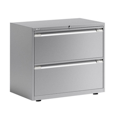 H&auml;ngeregistraturschrank BLYYESF0807355 ESSENTIALS, silber, 2 Schubladen, 2-bahnig