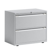 H&auml;ngeregistraturschrank BLYYESF0807645 ESSENTIALS, lichtgrau, 2 Schubladen, 2-bahnig