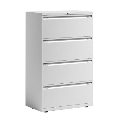 H&auml;ngeregistraturschrank YESF0813696 ESSENTIALS, verkehrsweiss, 4 Schubladen, 2-bahnig