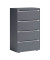 H&auml;ngeregistraturschrank YESF0813634 ESSENTIALS, anthrazit, 4 Schubladen, 2-bahnig