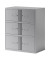 Schließfachschrank Essentials YELD0810355, Metall, 2 Abteile mit 6 Fächern, abschließbar, 80x100cm (BxH), silber