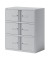 Schließfachschrank Essentials YELD0810645, Metall, 2 Abteile mit 6 Fächern, abschließbar, 80x100cm (BxH), lichtgrau