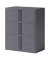 Schließfachschrank Essentials YELD0810634, Metall, 2 Abteile mit 6 Fächern, abschließbar, 80x100cm (BxH), anthrazit