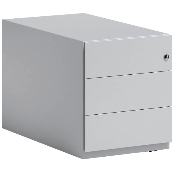 5020073710397 - Rollcontainer Note mit seitlicher Griffleiste und drei Universalschubladen à Höhe 150 mm 495 x 420 x 775 mm Lichtgrau