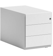 Rollcontainer BLYA79M7SSS696 Note, verkehrswei&szlig;, 3 Schubladen, Stahl, abschlie&szlig;bar