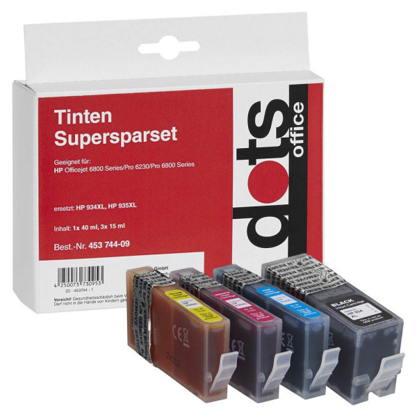4250073730953 - Druckerpatrone 17430050-DOTS kompatibel zu HP 934XL + 935XL Multipack schwarz cyan magenta gelb 4250073730953 4 Stück