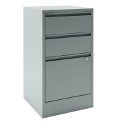 H&auml;ngeregistraturschrank HF3355 Home Filer, silber, 3 Schubladen, 1-bahnig