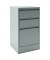 H&auml;ngeregistraturschrank HF3355 Home Filer, silber, 3 Schubladen, 1-bahnig