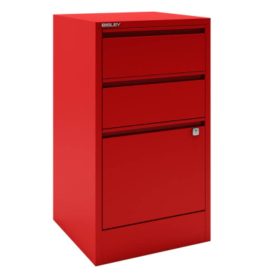 BISLEY Home H&auml;ngeregistraturschrank rot 3 Schubladen