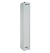 Schließfachschrank Light GL03S1245, Metall, 1 Abteil mit 3 Fächern, abschließbar, 30x185cm (BxH), lichtgrau