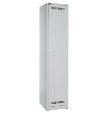 Schlie&szlig;fachschrank Light GL04S1245, Metall, 1 Abteil mit 3 F&auml;chern, abschlie&szlig;bar, 30x185cm (BxH), lichtgrau