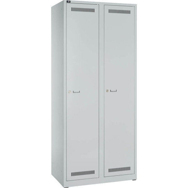 Bisley Spind Light GL08D1245, Metall, 2 Abteile mit 2 Fächern, abschließbar, 80x185cm (BxH), lichtgrau 8595167404140 Bisley