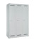 Spind Light GL12T1245, Metall, 3 Abteile mit 3 Fächern, abschließbar, 120x185cm (BxH), lichtgrau