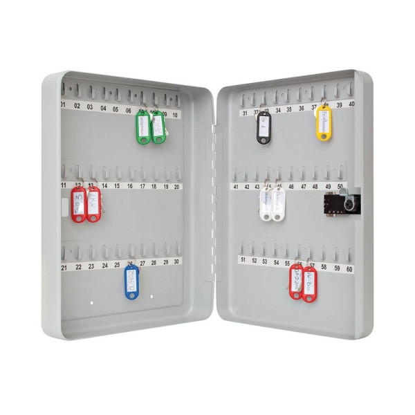 4003801859408 - Schlüsselschrank 288 ® 288 x 67 x 94 cm (b x h x t) inkl Nummernstreifen Stahlblech pulverbeschichtet lichtgrau - Wedo