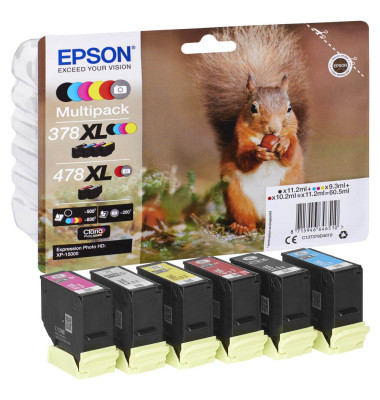 EPSON 378XL/478XL /T379D4 schwarz, cyan, magenta, gelb, rot, grau Tintenpatronen EPSON 378XL/478XL /T379D4 schwarz, cyan, magenta, gelb, rot, grau Tintenpatronen