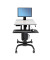 Computertisch WorkFit-C Single LD, höhenverstellbar 100,1-163,6cm (H), 61x58cm (BxT), rechteckig, grau / grau/schwarz
