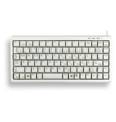 PC-Tastatur G84-4100LCMDE-0, mit Kabel (USB-PS2), klein, mechanische Tasten, weiß