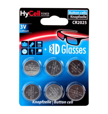 Knopfzelle CR 2025 Lithium HyCell CR2025 140 mAh 3 V Knopfzelle CR 2025 Lithium HyCell CR2025 140 mAh 3 V