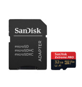 Speicherkarte Extreme PRO SDSQXCG-032G-GN6MA, Micro-SDHC, mit SD-Adapter, V30, bis 100 MB/s, 32 GB