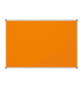 Pinnwand Standard 6443843, 90x60cm, Filz, Aluminiumrahmen, orange