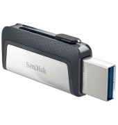 USB-Stick Ultra Dual Drive USB Type-C SDDDC2-256G-G46, silber/grau, ohne, USB 3.1, 256 GB