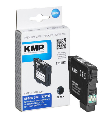 KMP Tinte ersetzt Epson 29XL, T2991 Kompatibel  Schwarz E218BX 1632,4001