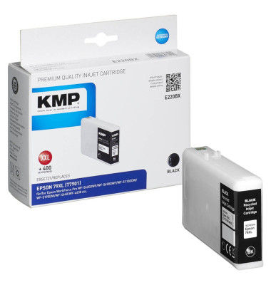 KMP Tinte ersetzt Epson 79XL, T7901 Kompatibel  Schwarz E220BX 1628,4001